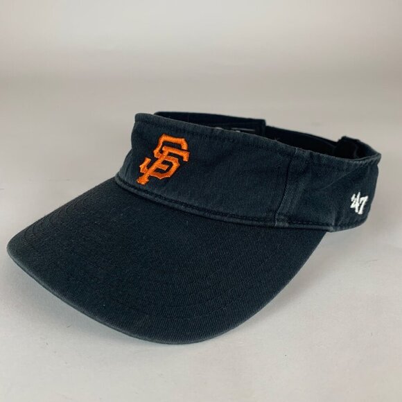 San Francisco Giants MLB Black 47 Brand Strapback Adjustable Visor - Picture 1 of 6